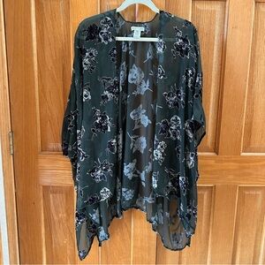 Woven Heart Kimono Cardigan